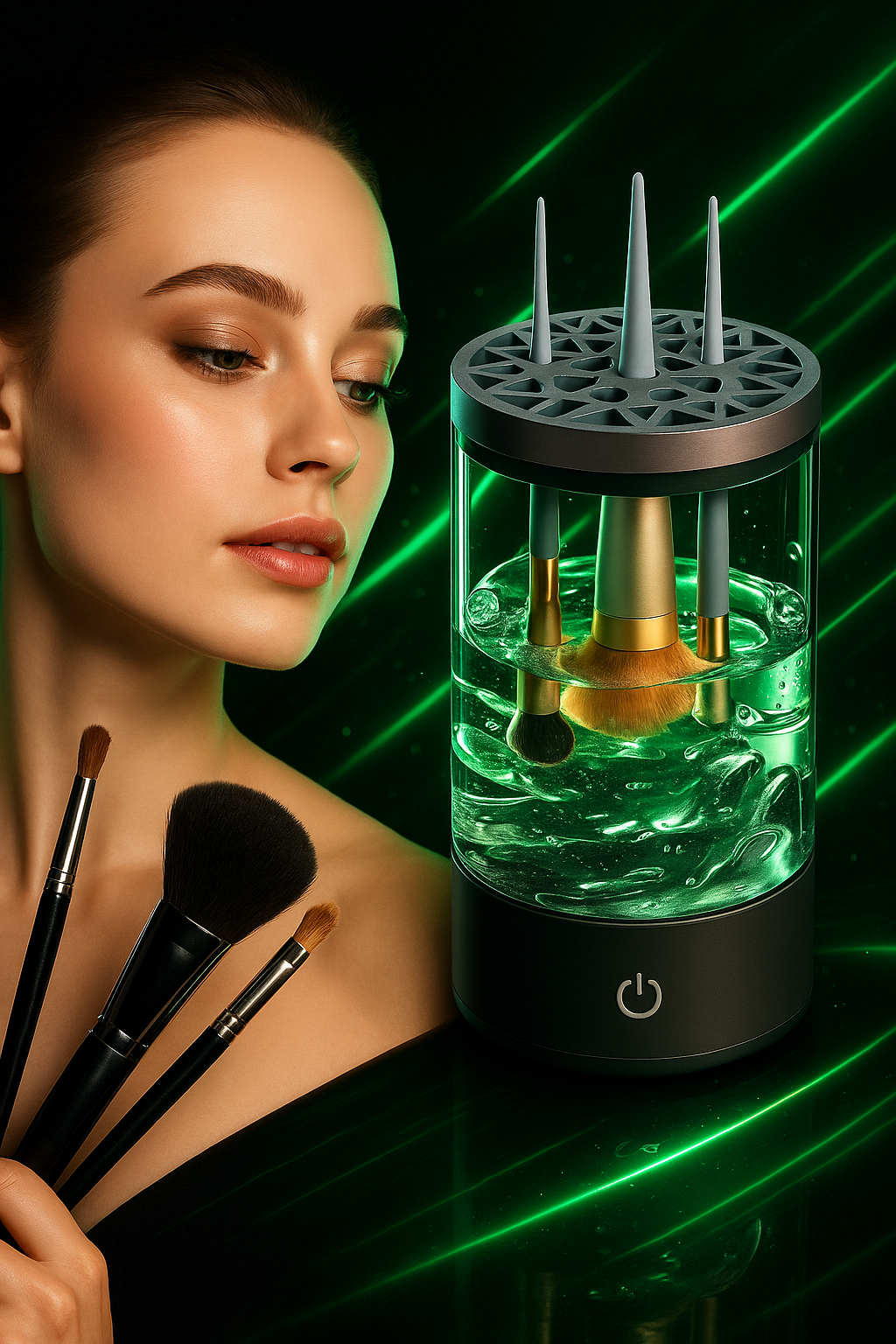 BRUSHLY™- Limpiador Eléctrico de Brochas de Maquillaje